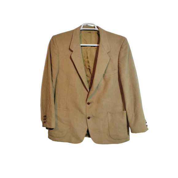 Phoenix Clothes VINTAGE Tailored 100% Camel Hair blazer brown men size 48R - Picture 1 of 7